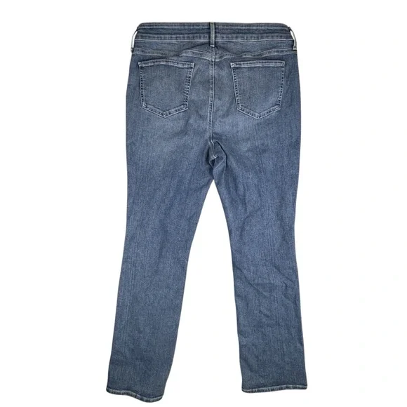 NYDJ Jeans Womens 14 Blue Marilyn Straight Lift Tuck Denim Stretch Medium Wash - Picture 2 of 14